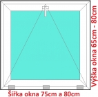 Plastov okna S SOFT rka 75 a 80cm x vka 65-80cm
